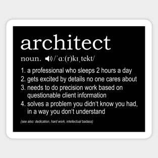 Definition for architects Sticker